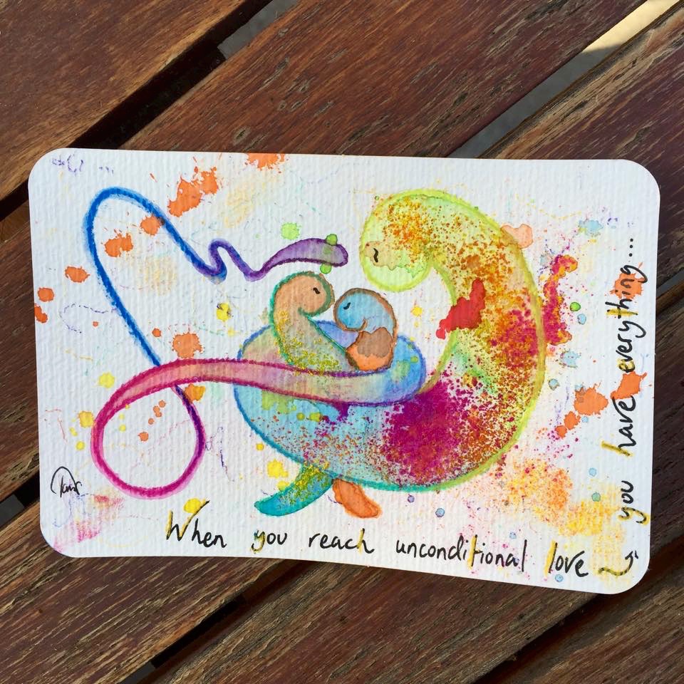 Unconditional Love ~ original postcard