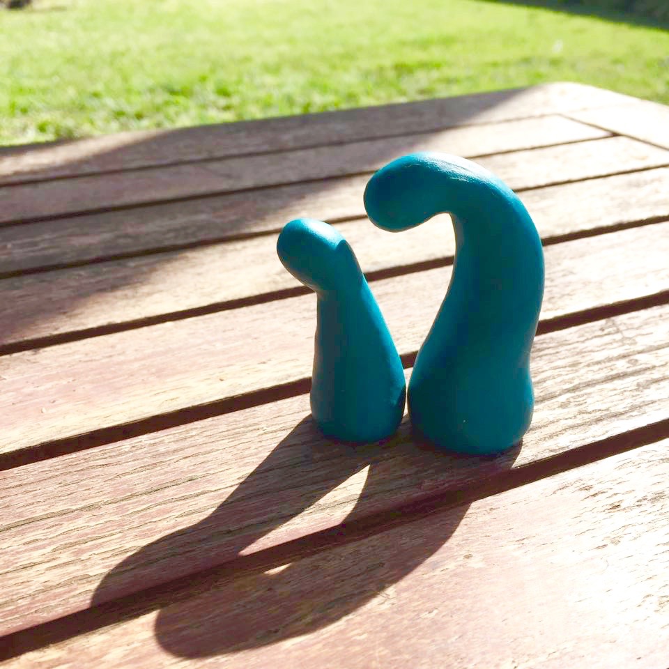Sera & Ósk ~ polymer sculptures