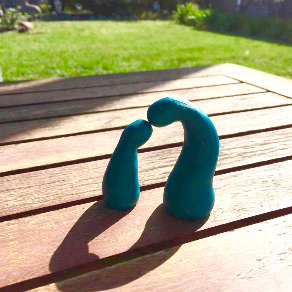 Sera & Ósk ~ polymer sculptures