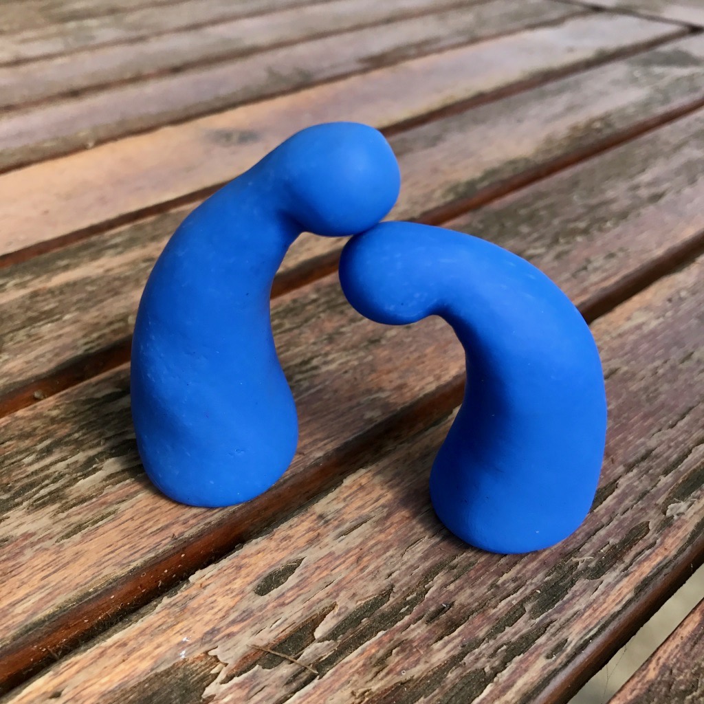 Gesa & Zeke ~ polymer sculptures