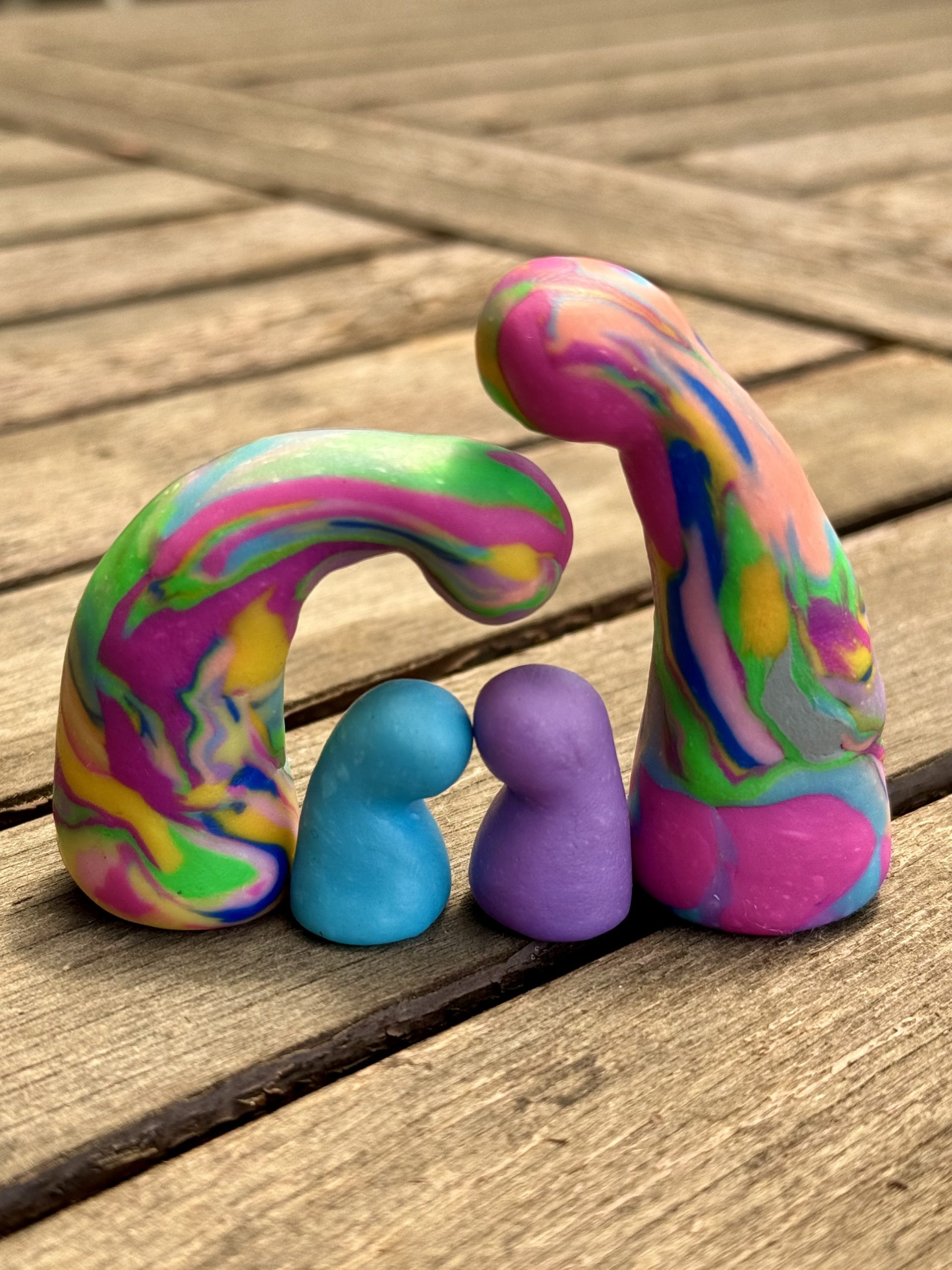 Hendrix, Wanda, Jose & Pearl ~ polymer sculptures