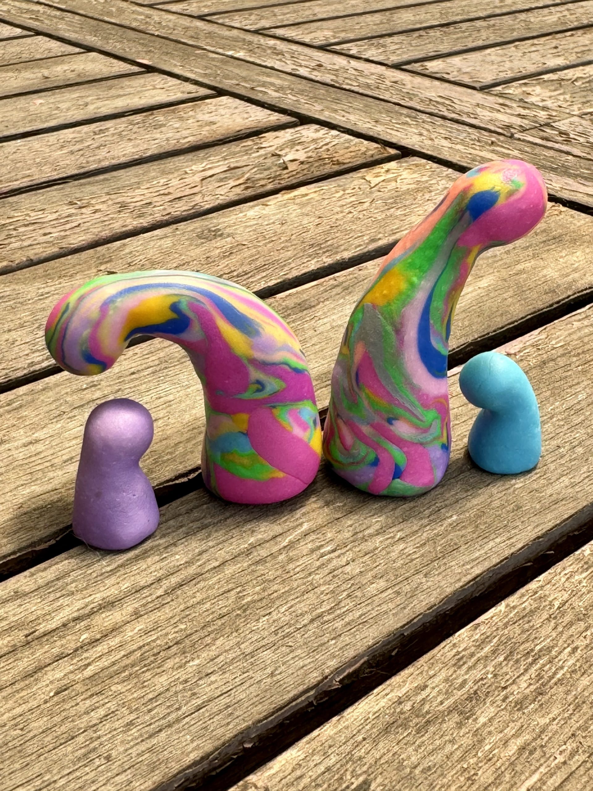 Hendrix, Wanda, Jose & Pearl ~ polymer sculptures
